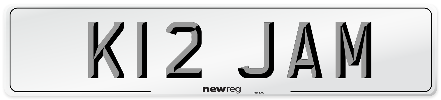 K12 JAM Number Plate from New Reg